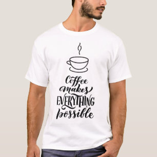 Camiseta Cotações de Café Digitais Modernas