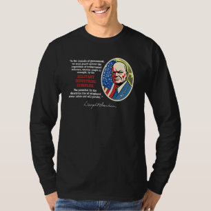 Camiseta Cotações de Eisenhower Complexo Militar Industrial