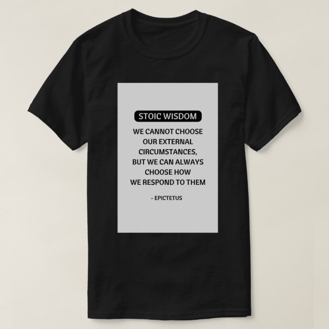 Camiseta Cotações de Filosofia Estática Não podemos escolhe (Frente do Design)