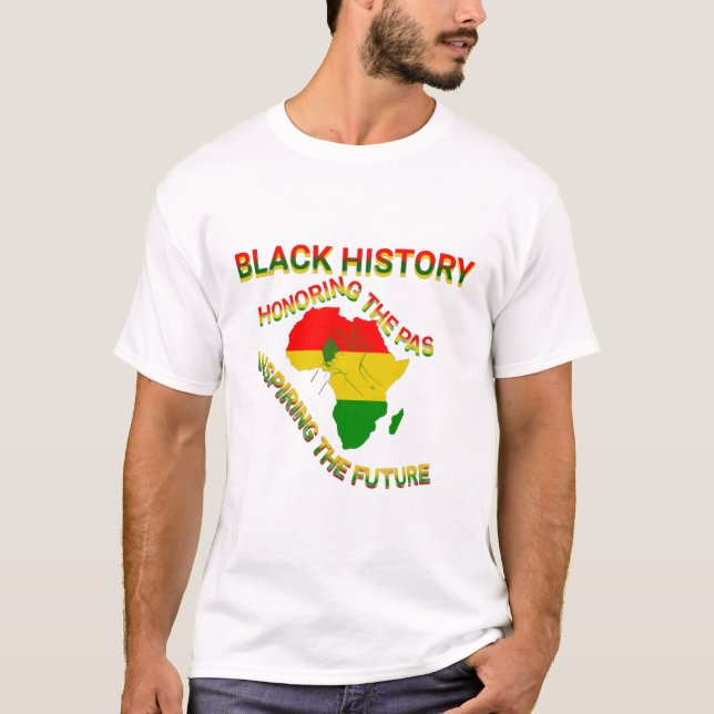 Camiseta Cotações de Montagem do Histórico Preto (Frente)