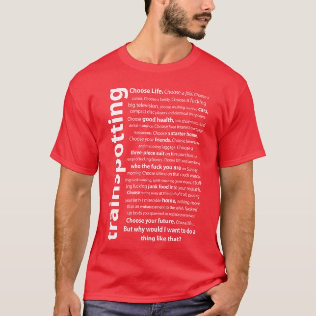 Camiseta Cotações de Trainspottingrainspotting (Frente)