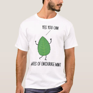 Camiseta Cotações Engraçadas Encorajam Mint Puns Piadas Hum