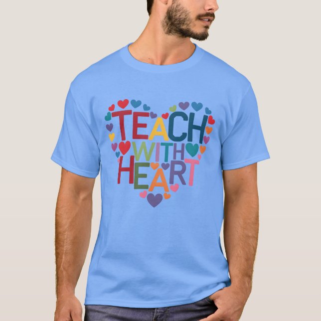 Camiseta cotações ensinam com coração menino (Frente)