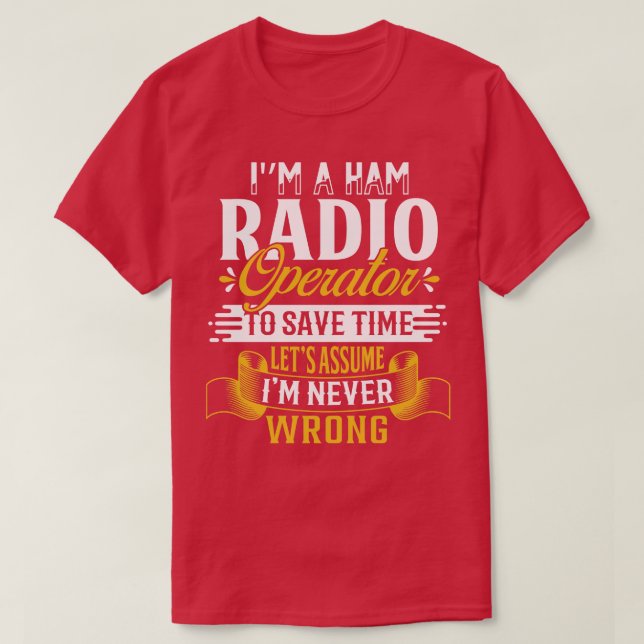 Camiseta Cotações Funny do Operador de Rádio Ham (Frente do Design)