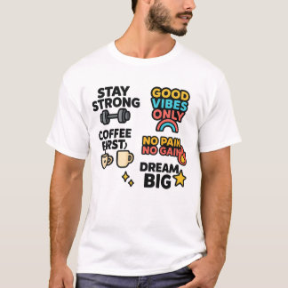 Camiseta Cotações Motivativas Café e Malhação Mug