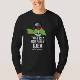 Camiseta Cotas Engraçadas de Golfe e Vinho