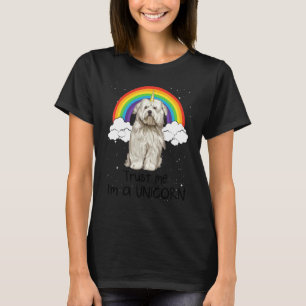 Camiseta Coton De Tulear Arco-íris Confie Em Mim Sou Um Uni
