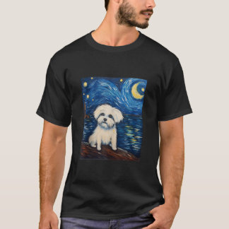 Camiseta Coton de Tulear Dog Artista Encantada Van Gogh Dog