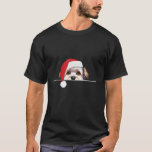 Camiseta Coton de Tulear Dog Lover Funny Santa Hat Christma<br><div class="desc">Coton de Tulear Dog Lover Engraçado Papai Noel Natal</div>