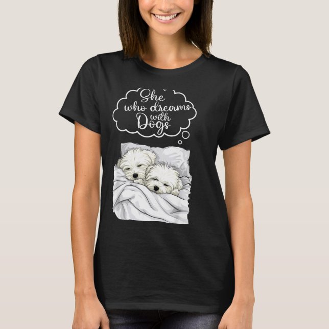 Camiseta Coton De Tulear Dog Nightgown Pajama  (Frente)