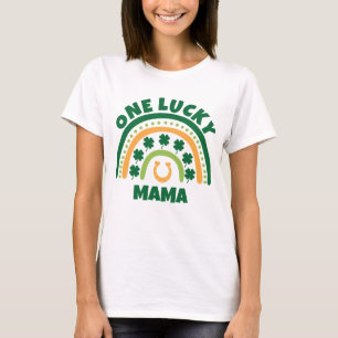 Camiseta Cotovelo-arco-íris Uma mãe sortuda