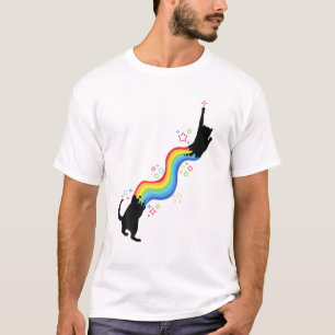 Camiseta Cotovelo-cotovelo bonito, retrógrado, Gatinho Colo