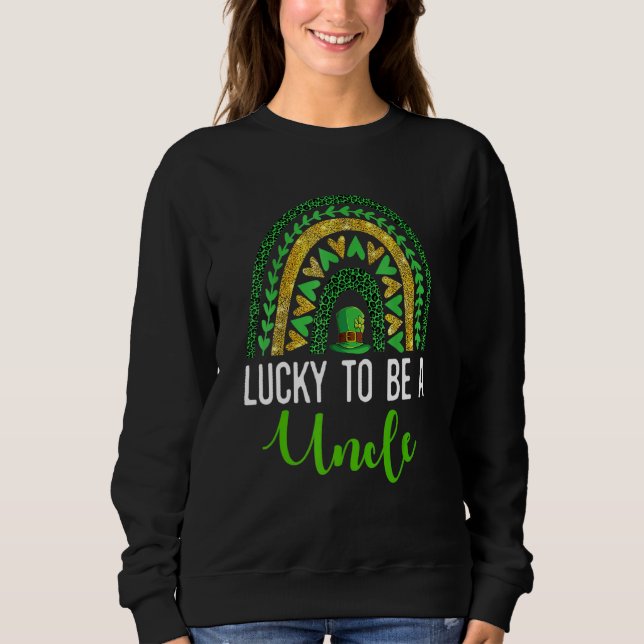 Camiseta Cotovelo-cotovelo-leopardo imprime Shamrock Lucky  (Frente)