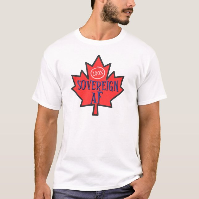 Camiseta cotovelo do canadá 100% soberano feito no canadá (Frente)