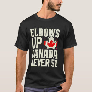 Camiseta Cotovelos Acima Canadá Nunca 51 Bandeira do Canadá