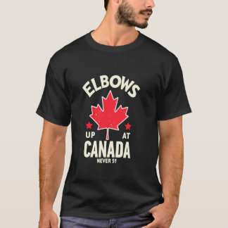 Camiseta Cotovelos Acima Canadá Nunca 51 Bandeira do Canadá
