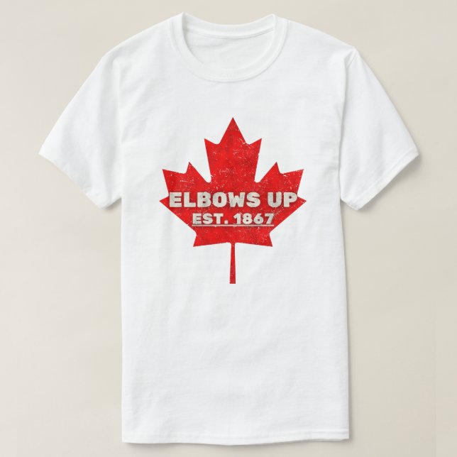 Camiseta Cotovelos para cima (Frente do Design)