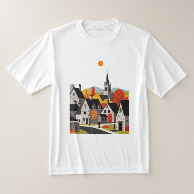 Camiseta Cottage neighborhood in England (Postura )