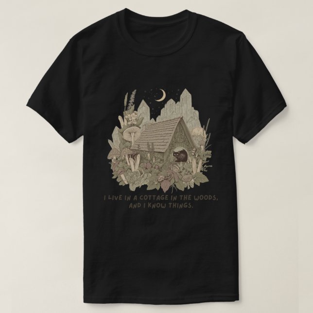 Camiseta Cottage Witch | Estética Witchy Cottageco (Frente do Design)