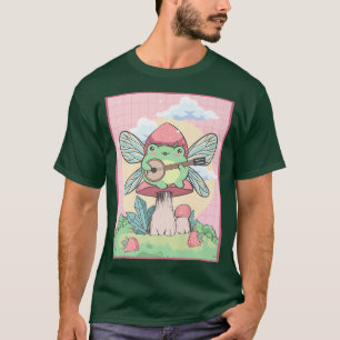 Camiseta Cottagecore Aestético Kawaii Fairy Sapo Banjo Mush