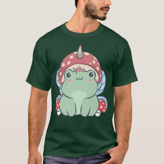 Camiseta Cottagecore Aestético Kawaii Fairy Unicorn Sapo Mu