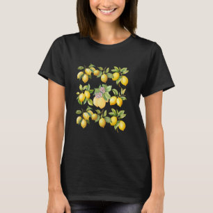Camiseta Cottagecore Aquarela Frutas Citrinos Limões Jardim