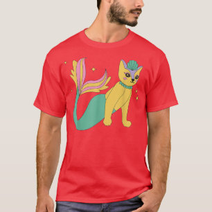 Camiseta cottagecore fada grunge mermaid cat mens