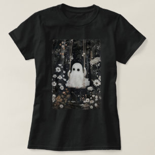 Camiseta Cottagecore Fantasma Swing Halloween Floral