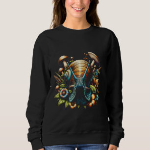 Camiseta Cottagecore Floral Cogumelo Caracol Fairycore Esté