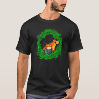 Camiseta Cottagecore Gato Flores Cottage Naturecore