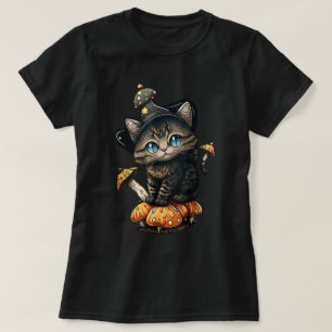 Camiseta Cottagecore Gatos Aestésicos Gato De Cogumelo Hat