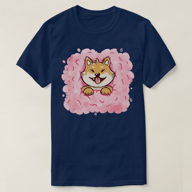 Camiseta Cotton Candy Shiba Inu (Frente do Design)