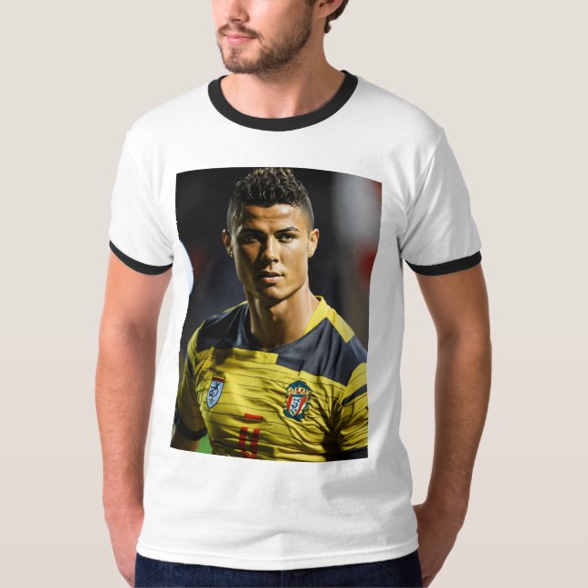 Camiseta Cotton Ronaldo imprimiu camiseta (Frente)