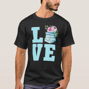 Camiseta Cótulo Cónico Leitura Floral do Livro