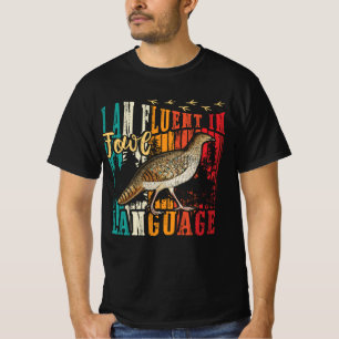 Camiseta Coturnix Quail Vintage Eu sou Fluente na Língua Fo