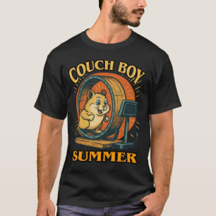 Camiseta Couch Boy Verão — Hamster Preguiçoso em Movimento
