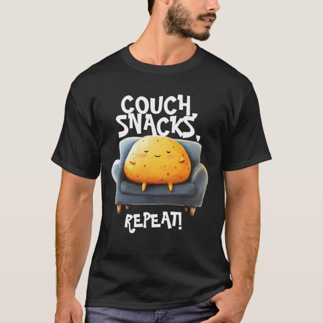 Camiseta Couch Potato Funny (Frente)