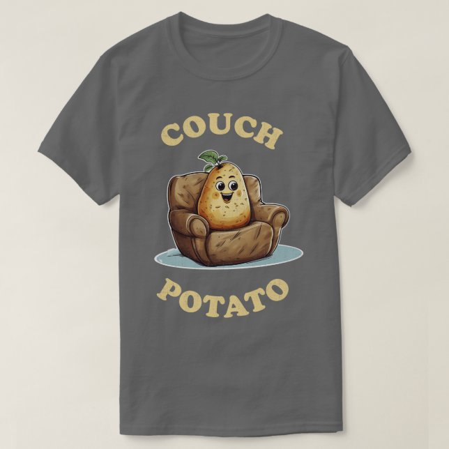 Camiseta Couch Potato Vintage (Frente do Design)