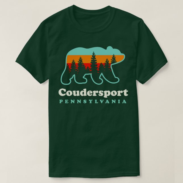 Camiseta Coudersport Pennsylvania A Caçarem Ataques (Frente do Design)