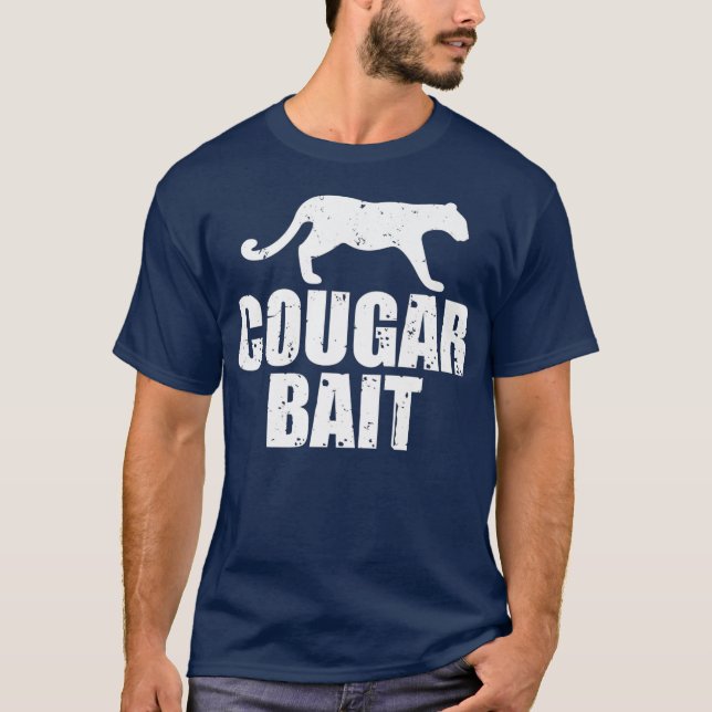 Camiseta Cougar Bait Funny Gift Cougar Caça Pesca (Frente)