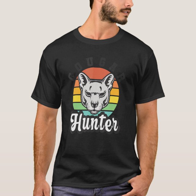 Camiseta Cougar Hunter Lésbica Solteiro Lgbt (Frente)
