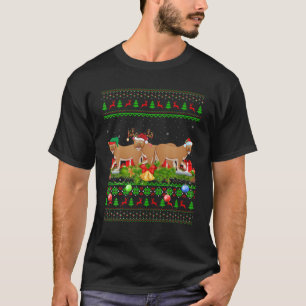 Camiseta Cougar Lover Xmas Lighting Papais noeis Ugly Couga