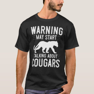 Camiseta Cougar Mountain Lion Animal Cat Cabeça de Gato Sel