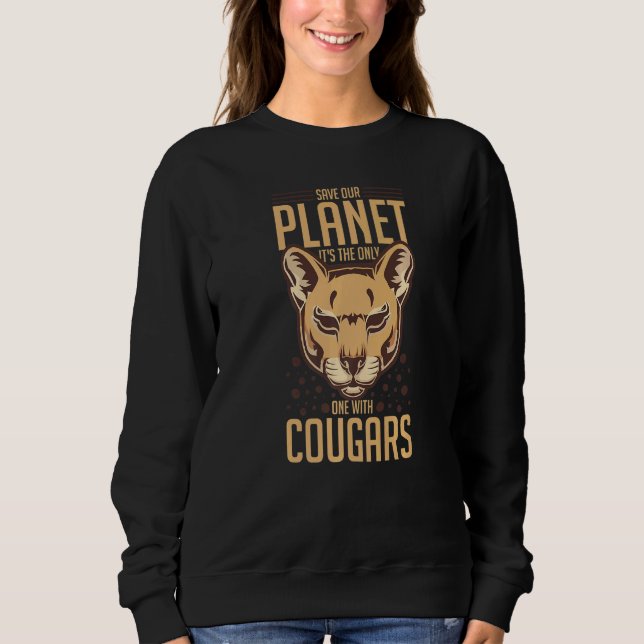 Camiseta Cougar Mountain Lion Animal Cat Head Cute Wildcat  (Frente)
