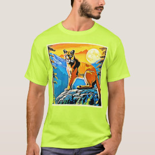 Camiseta Cougar Peak: Majestade a Arte da Montanha
