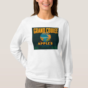 Camiseta Coulee grande Apple etiqueta - Coulee, WA