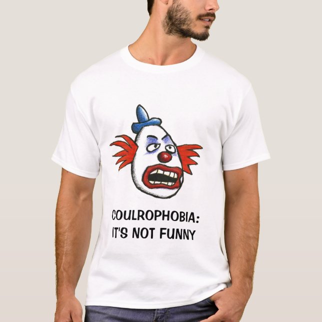 Camiseta Coulrophobia: Não é engraçado (Frente)
