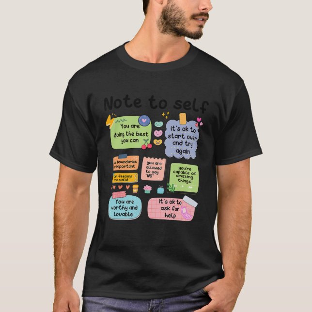 Camiseta Counselor Note To Self Mental Health School Psycho (Frente)