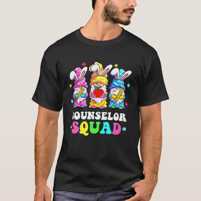 Camiseta Counselor Teacher Squad Teacher's Day Cute Rabbit  (Frente)