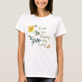 Camiseta Count your blessings - vintage Yellow poppy